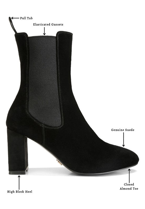 Gaven Suede High Ankle Chelsea Boots | Boots Daverri Fashions