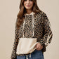 Leopard Print Long Sleeve Hoodie with Pocket - DAVERRI FASHIONS