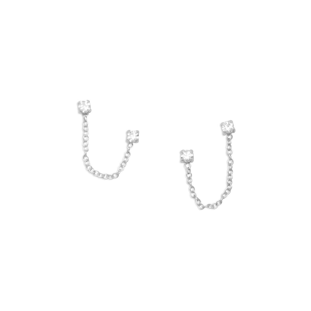 Double Post Crystal Earrings Default Title Earrings