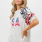 BiBi American Flag Theme Sequin Top - DAVERRI FASHIONS