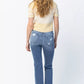 Judy Blue Full Size Mid Rise Destroy Straight Jeans Plus Size - DAVERRI FASHIONS