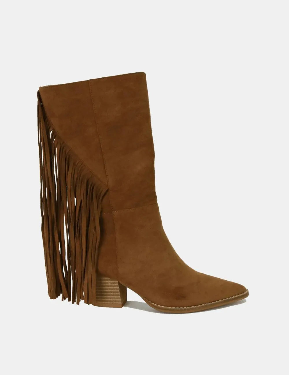 Beast Fashion Suede Fringe Point Toe Boots | Boots Daverri Fashions