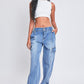 YMI Jeanswear High-Rise Straight Cargo Jeans Cargo Jeans