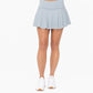 MONO B Ribbed Foldover Waist Skort SMOKY BLUE