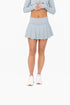 MONO B Ribbed Foldover Waist Skort SMOKY BLUE