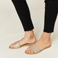 WILD DIVA Rhinestone Open Toe Flat Sandals Sandals