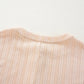Daverri blush pink ribbed knit top with herringbone pattern