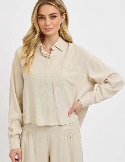 RISEN Button Down Long Sleeve Shirt