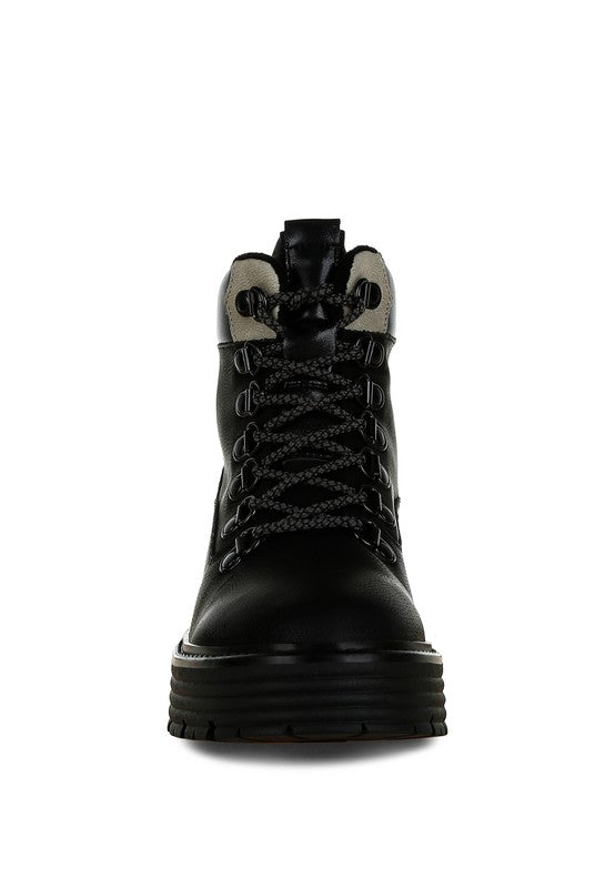 Boskoff Lace-Up Chunky Warm Ankle Boots | Boots Daverri Fashions