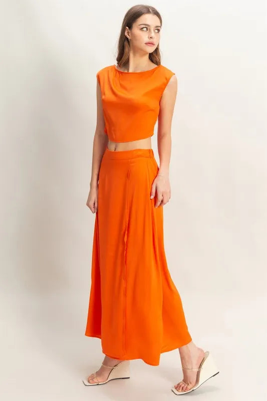 HYFVE Sleeveless Top and Maxi Skirt Set Outfit Sets