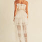 MABLE Tulle Tube Ruffle Crop Top and High Low Maxi Skirt Set Skirt Sets