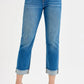 RISEN Full Size High Rise Boyfriend Fit Ankle Jeans - DAVERRI FASHIONS