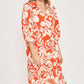 Umgee Floral Print Tiered Midi Dress Midi Dresses