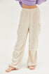 Satin Drawstring Hem Cargo Pants Alpaca L Cargo Pants