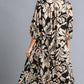 Umgee Floral Print Tiered Midi Dress Midi Dresses