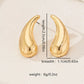 Curved Teardrop Stud Earrings - DAVERRI FASHIONS