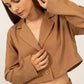 HYFVE Cropped Button-Down Blazer - DAVERRI FASHIONS