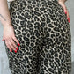 Leopard Print High-Waisted Denim Shorts - DAVERRI FASHIONS