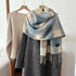 Plaid Fringe Scarf - DAVERRI FASHIONS