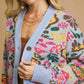 Umgee Floral Knit Button-Up Cardigan - DAVERRI FASHIONS