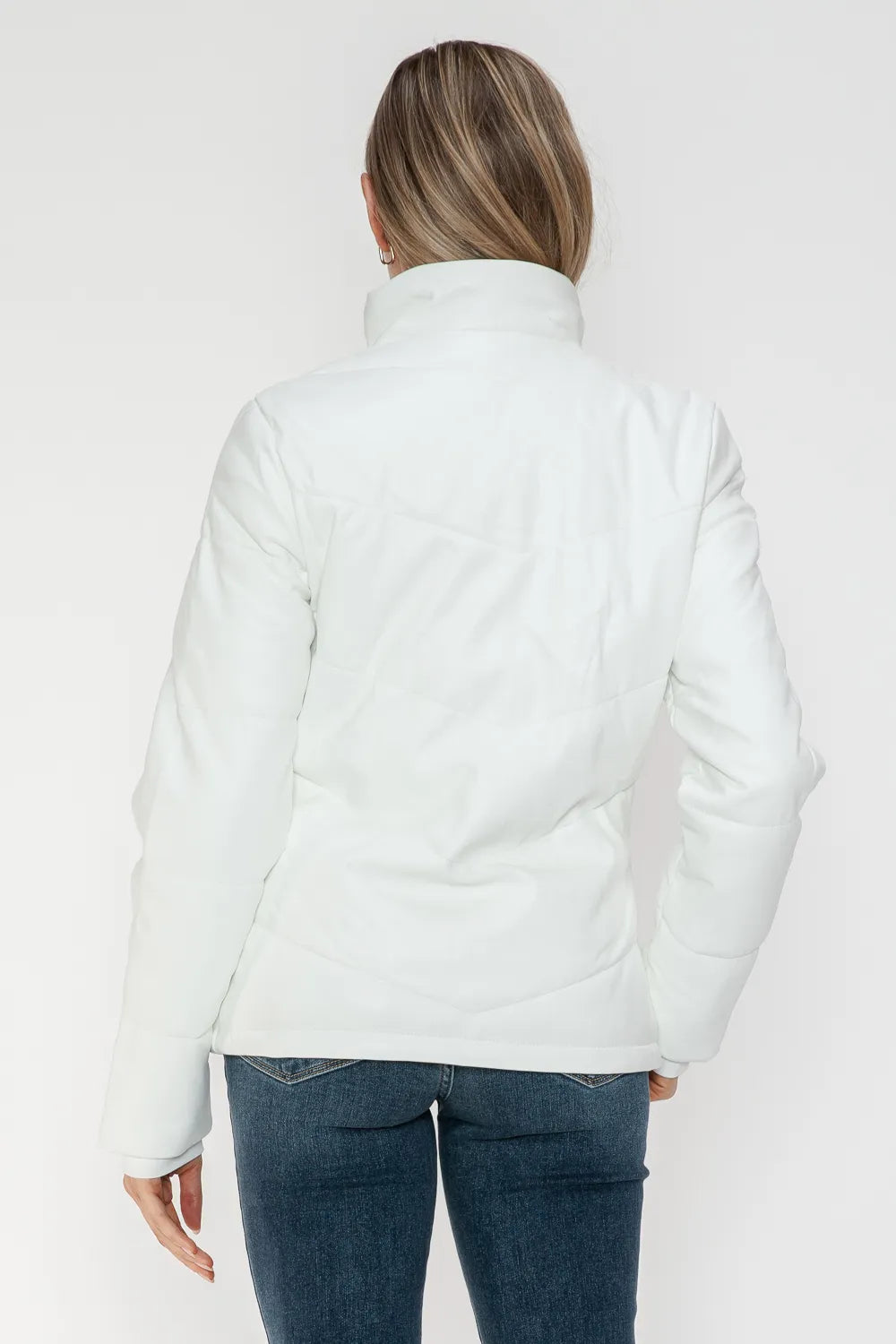 Snobbish Pocketed Zip Up Turtleneck Puffer Jacket Jackets