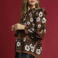 Umgee Full Size Mix Floral Smocked Ruffle Blouse Plus Size Tops