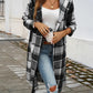 Devine Plaid Long Sleeve Hooded Coat - DAVERRI FASHIONS