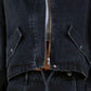 American Bazi Drawstring Waist Crop Denim Jacket