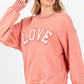 SAGE + FIG LOVE Path Applique Drop Shoulder Sweatshirt - DAVERRI FASHIONS