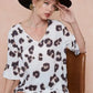 BiBi Leopard Printed V Neck Woven Top with Ruffled - DAVERRI FASHIONS