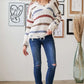 ADORA Frayed Edge Stripe Sweater Sweaters