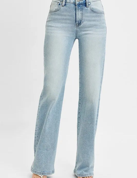 RISEN High Rise Wide Leg 90's Jeans | Daverri Fashions