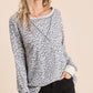 BiBi Leopard Round Neck Long Sleeve T-Shirt