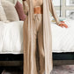 Open Front Long Sleeve Cardigan and Pants Lounge Set - DAVERRI FASHIONS