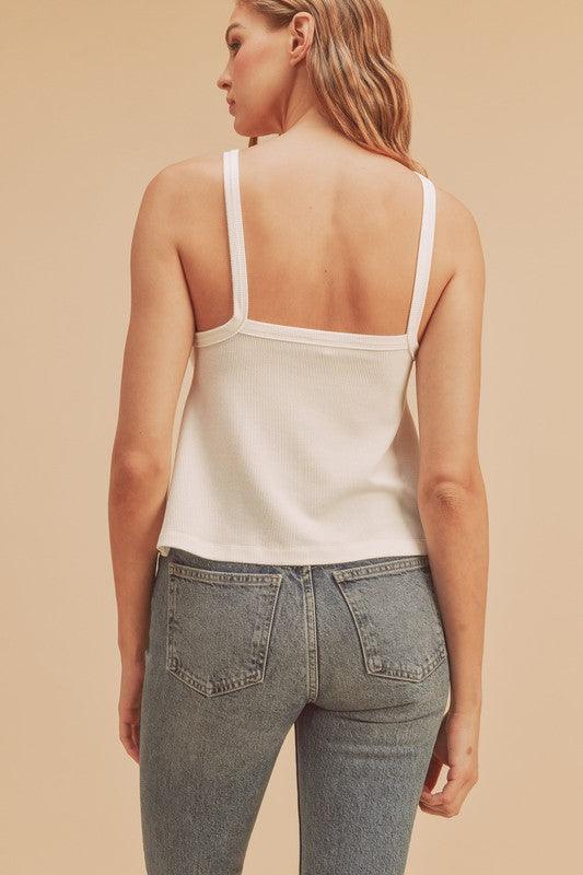 Aemi + Co Lightweight Ribbed Tank | Daverri Fashions