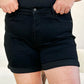 Judy Blue Full Size High Waist Tummy Control Cuffed Denim Shorts Denim Shorts