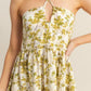 HYFVE Floral Print Halter Neck Tiered Mini Dress - DAVERRI FASHIONS
