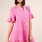 VERY J Plus Size Mineral Washed Woven Mini Dress Mini Dresses