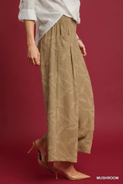 Umgee Jacquard Wide-Leg Pants | Pants Daverri Fashions