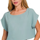 Zenana Heavy Woven Span Crop Tee & Skirt Set Outfit Sets