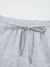 Zip Collar Long Sleeve Top and Drawstring Pants Set | Loungewear Sets Daverri Fashions