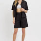 RISEN High Rise Pleated Front Shorts
