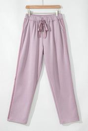 Drawstring Pants with Pockets | Loungewear Pants Daverri Fashions