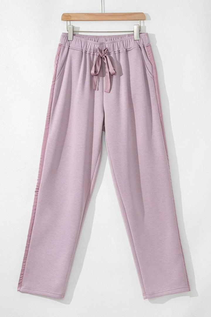 Drawstring Pants with Pockets | Loungewear Pants Daverri Fashions