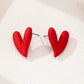 4 Pair Heart Stud Earrings - DAVERRI FASHIONS