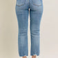 Judy Blue Mr Vintage Wash straight-leg jeans with frayed hem