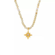 18K Gold-Plated Star Pendant Necklace with Zircon | Necklaces Daverri Fashions