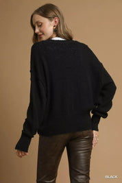 Umgee Button-Front V-Neck Knit Cardigan | Cardigans Daverri Fashions