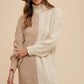 Annie Wear Color Block Turtleneck Sweater Dress Taupe Knee Length Dresses