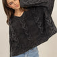 HYFVE Cable Knit V-Neck Dropped Shoulder Oversized Sweater - DAVERRI FASHIONS